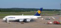Lufthansa Airbus A 380 zu Besuch Flughafen Koeln Bonn P012